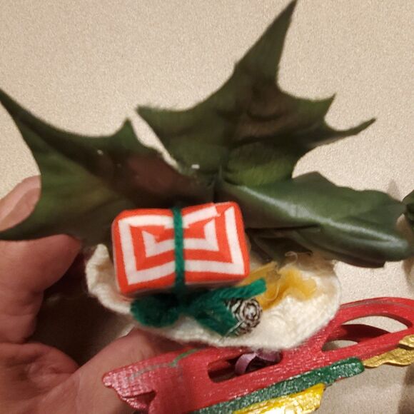 Christmas sack ornament pair vintage - Picture 3 of 7